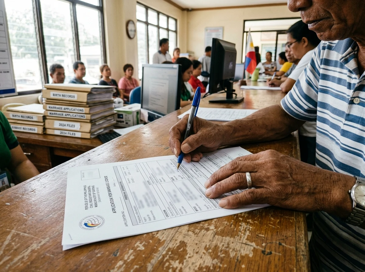 Dokumentaryong larawan ng aplikasyon sa Civil Registry sa Narra